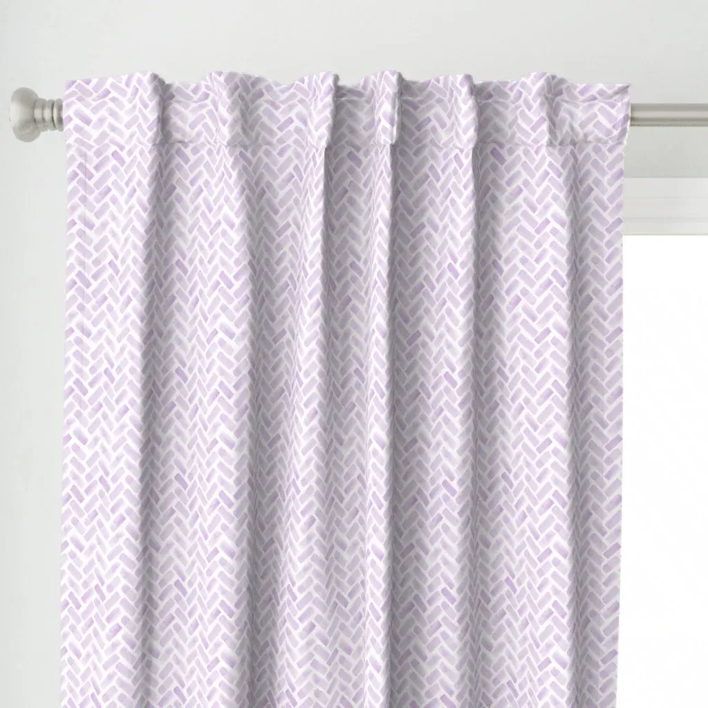 Small Scale Watercolor Curtain Panel - Lavender alternate view