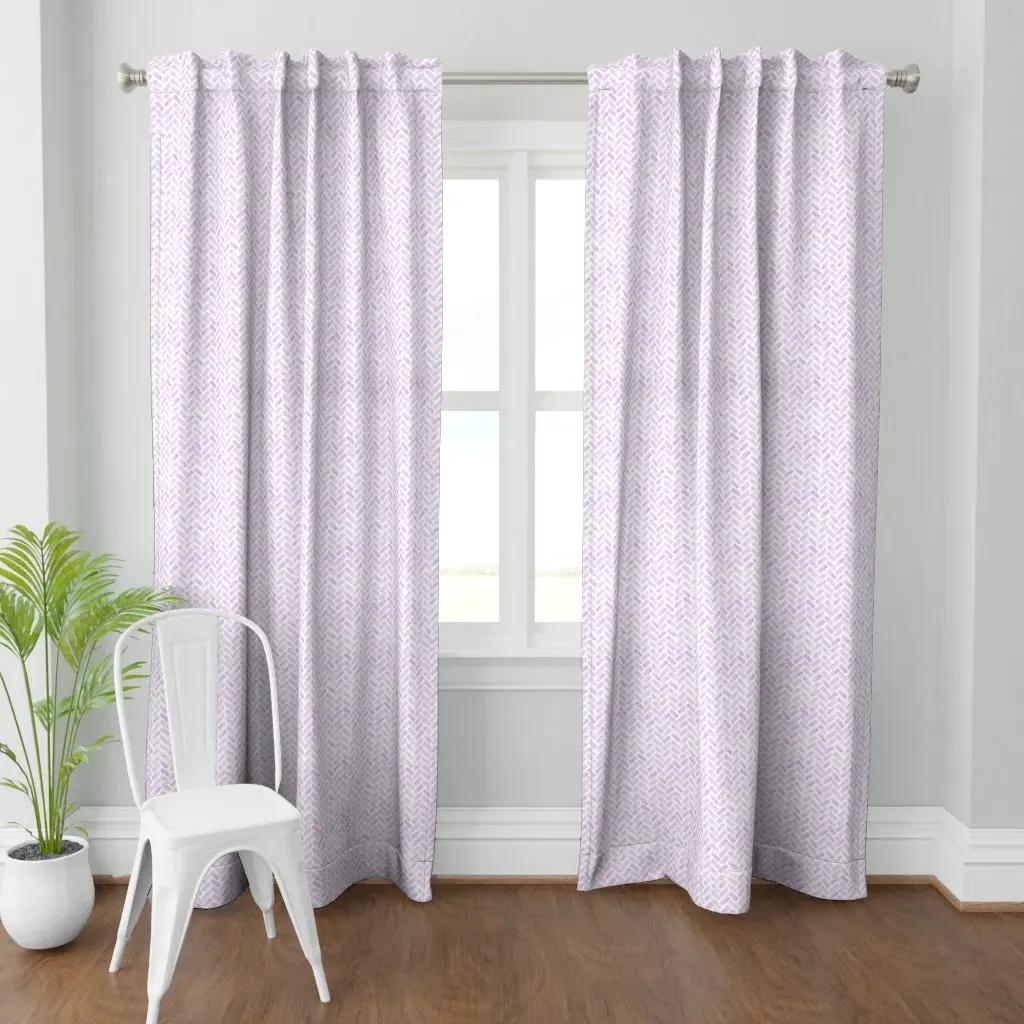 Small Scale Watercolor Curtain Panel - Lavender product
