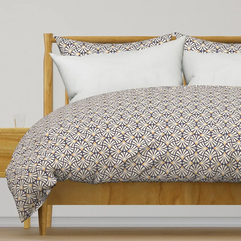 Small Textured Abstract Duvet Cover - Navy Blue product