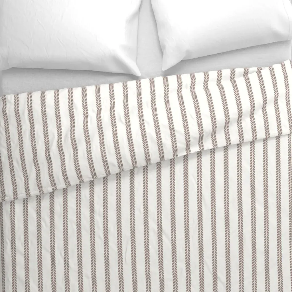 Small Textured Vine Duvet Cover - Taupe alternate view