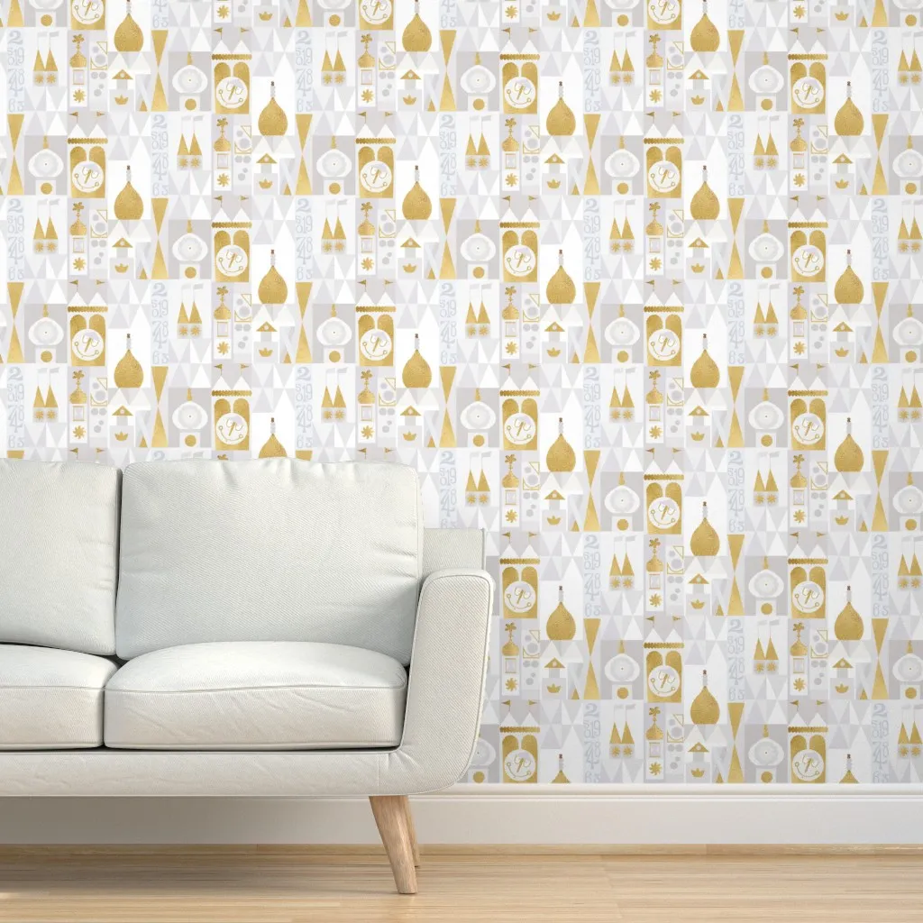 Small World Peel and Stick Wallpaper - Gold product