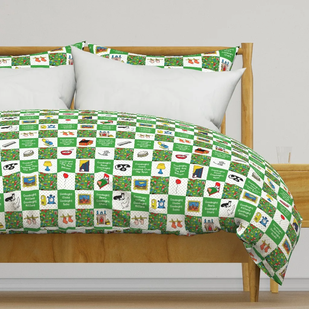 Smaller Scale Patchwork 3 Duvet Cover - Green product