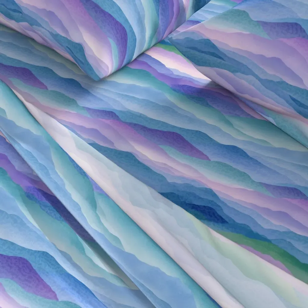 Smokey Mountains Queen Sheet Set - Blue alternate view