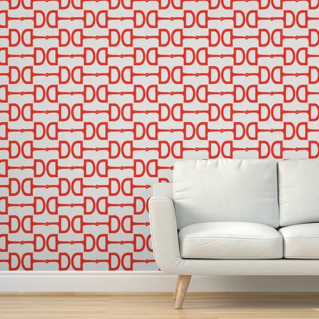 Snaffle Bits Fruity Peel and Stick Wallpaper - Red, White product