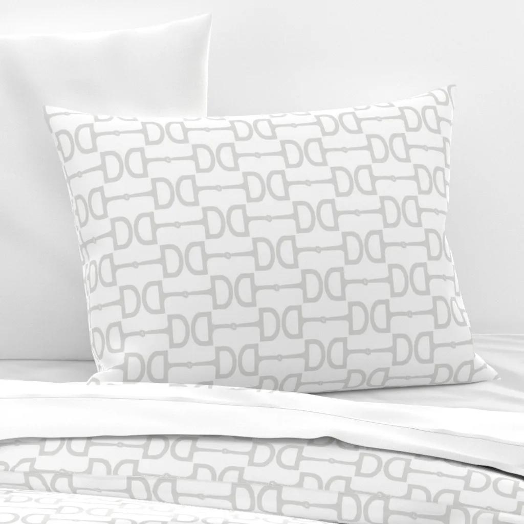 Snaffle Bits Greylove Standard Knife Edge Cushion - Light Gray, Cotton Sateen product