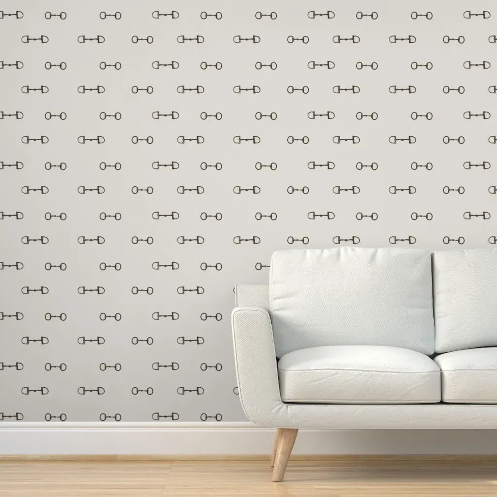 Snaffle Bits Large Scale Peel and Stick Wallpaper - Dark Brown product