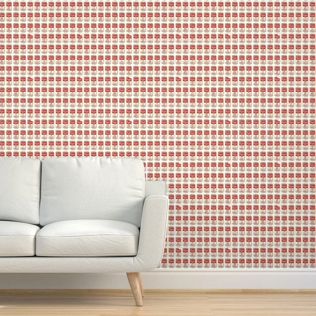 Snicker Doodle Soup Pop Art Peel and Stick Wallpaper - Pink product