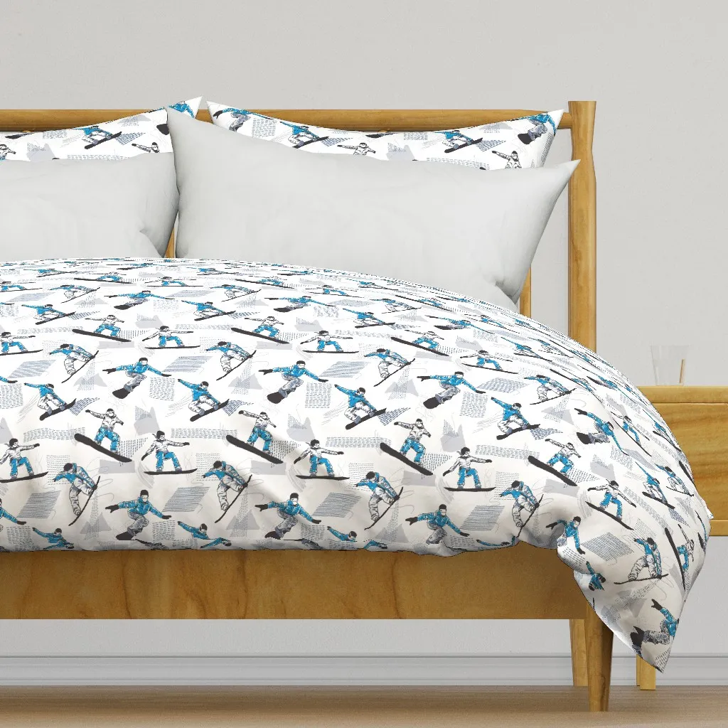 Snowboarding Duvet Cover - Blue product