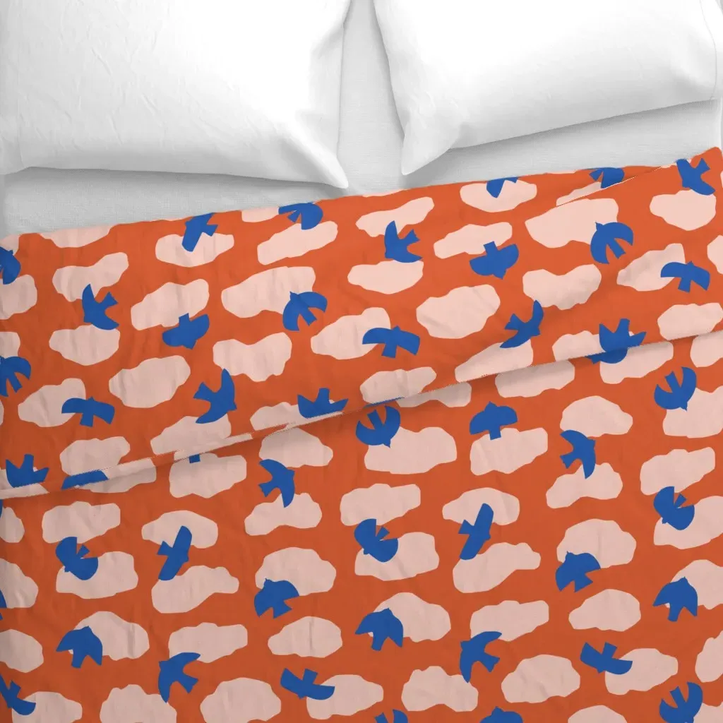Soaring Brights No. 01 Duvet Cover - Burnt Orange alternate view