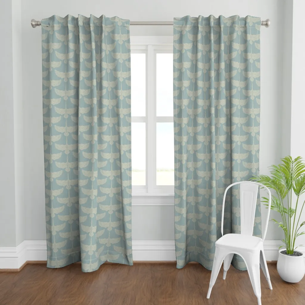Soaring Cranes Curtain Panel - Beige product
