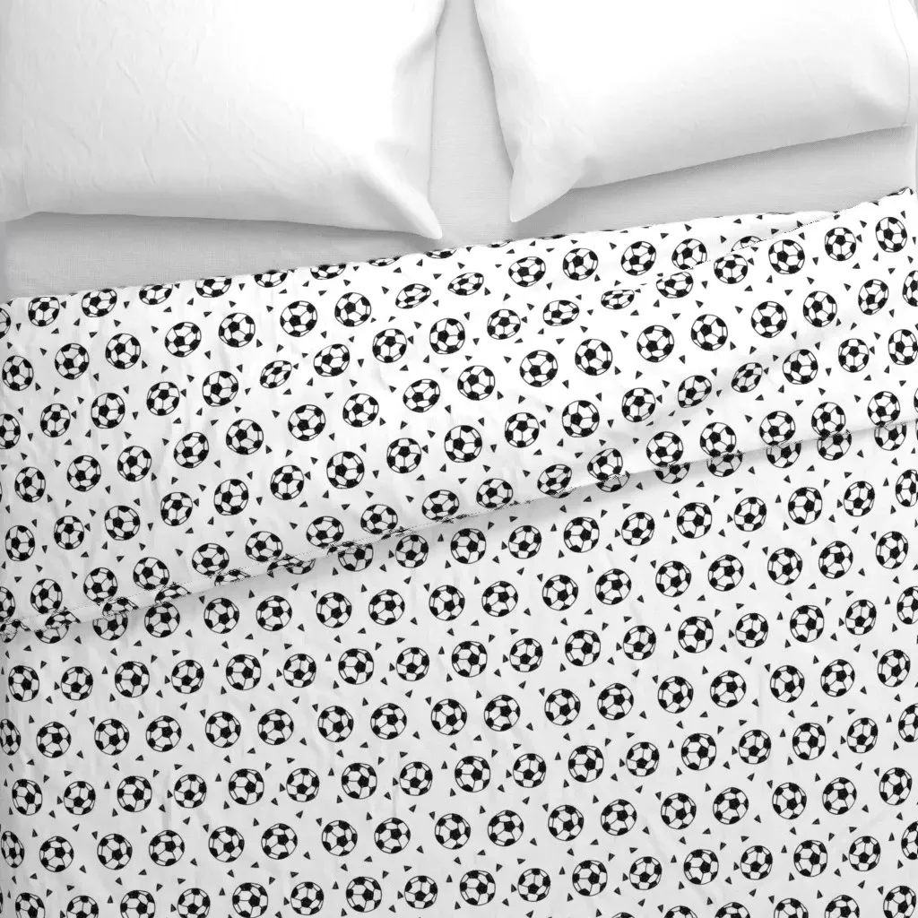 Soccer Ball Duvet Cover - Black alternate view