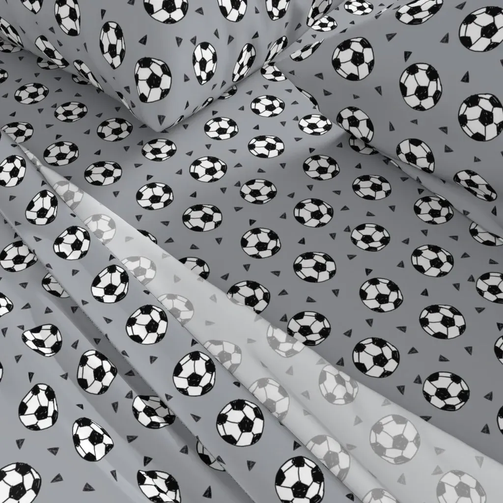 Soccer Football Queen Sheet Set - White alternate view