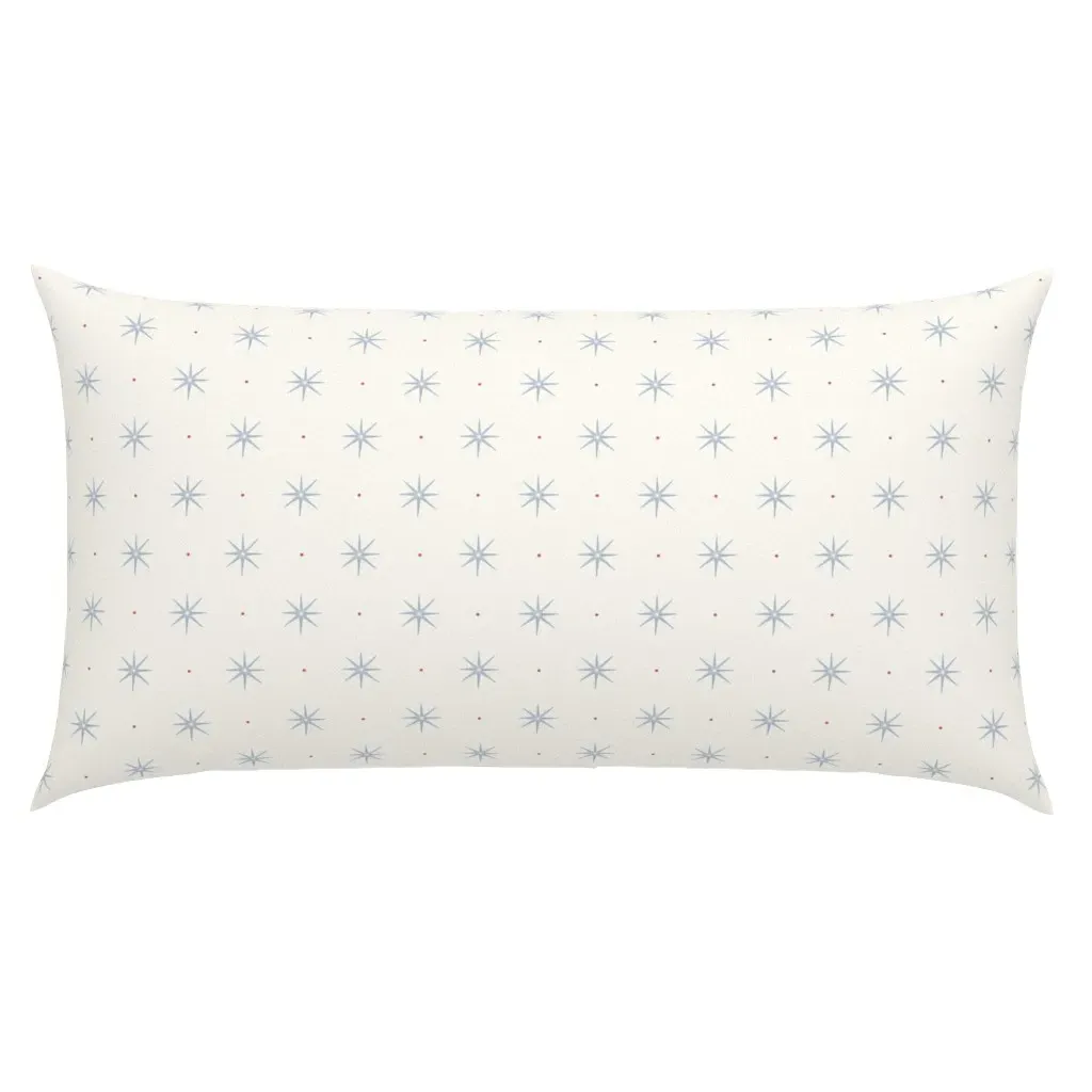 Soft Blue Painted Stars On Cream King Pillow Sham - Light Blue product