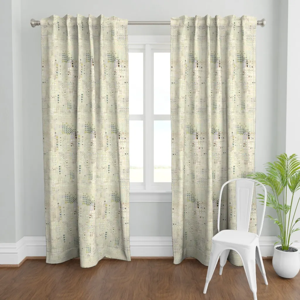 Soft City Chalk Curtain Panel - Pale Yellow product