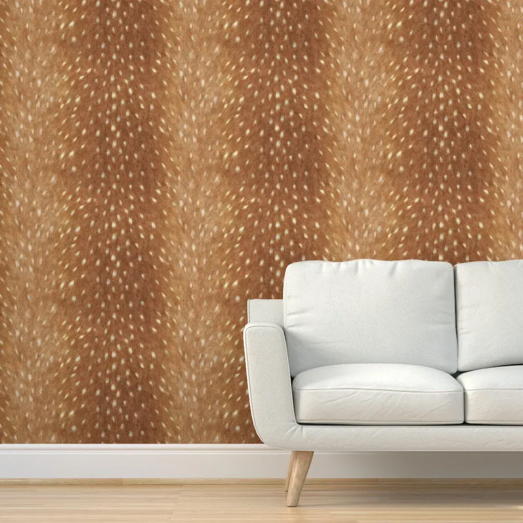 Soft Deer Hide Spring Fawn Peel and Stick Wallpaper - Brown product