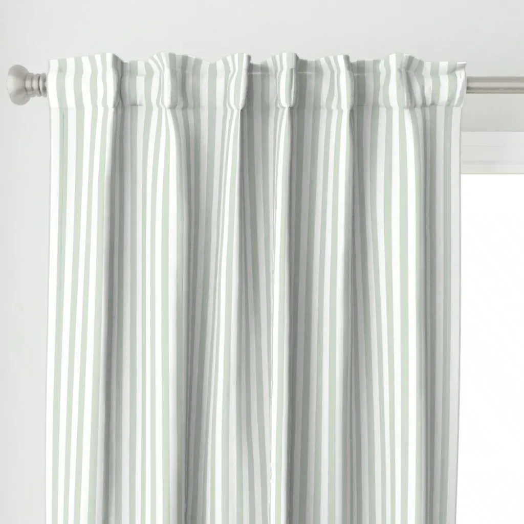 Soft Sage Green Stripe Curtain Panel - Sage Green alternate view