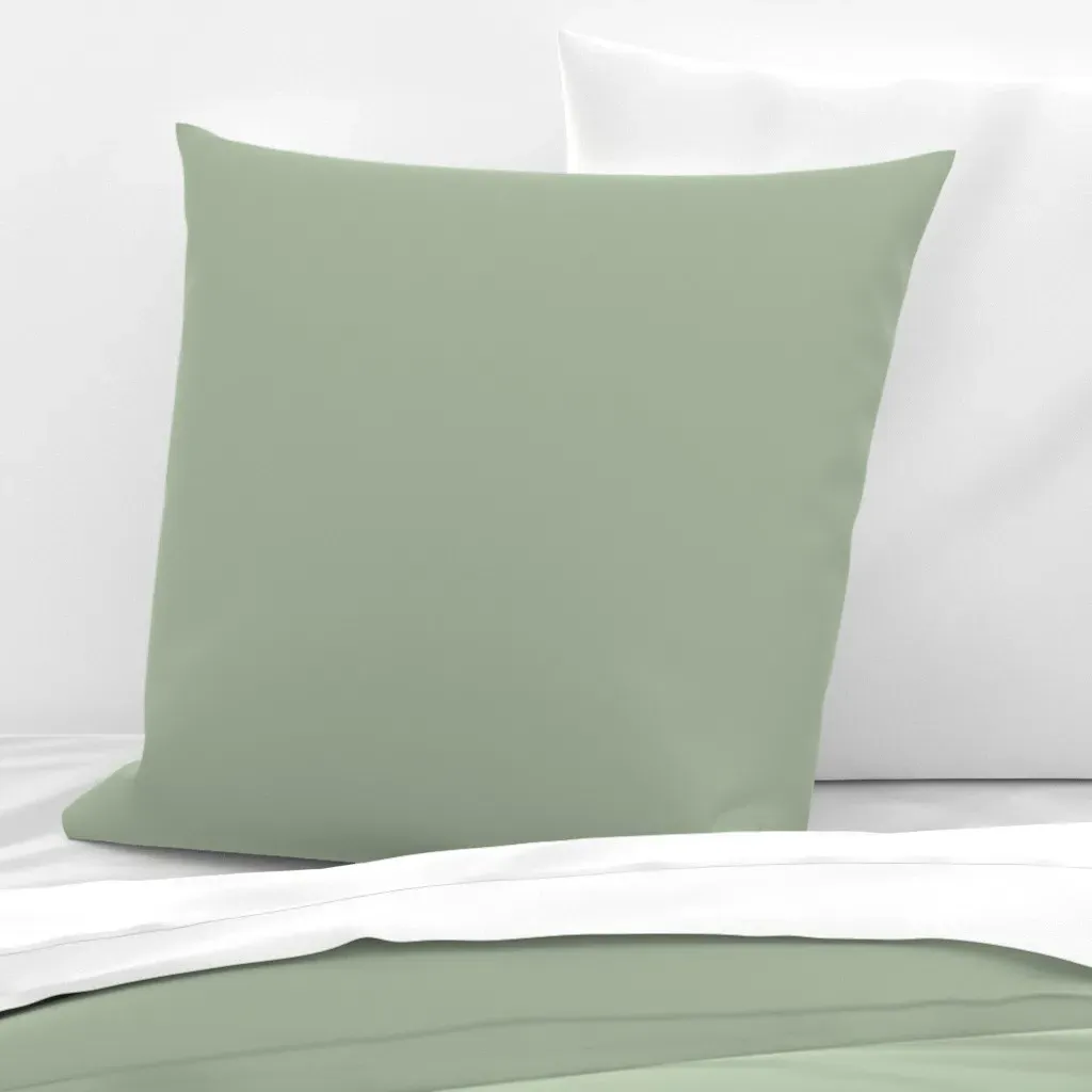 Soft Sage Solid Plain Euro Pillow Sham - Sage Green product