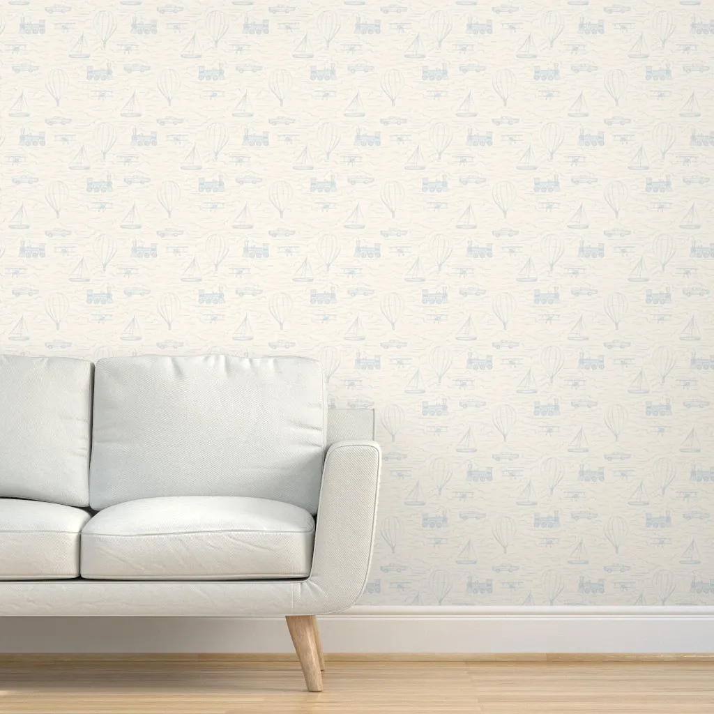 Soft Travel Pattern Peel and Stick Wallpaper - Light Blue product