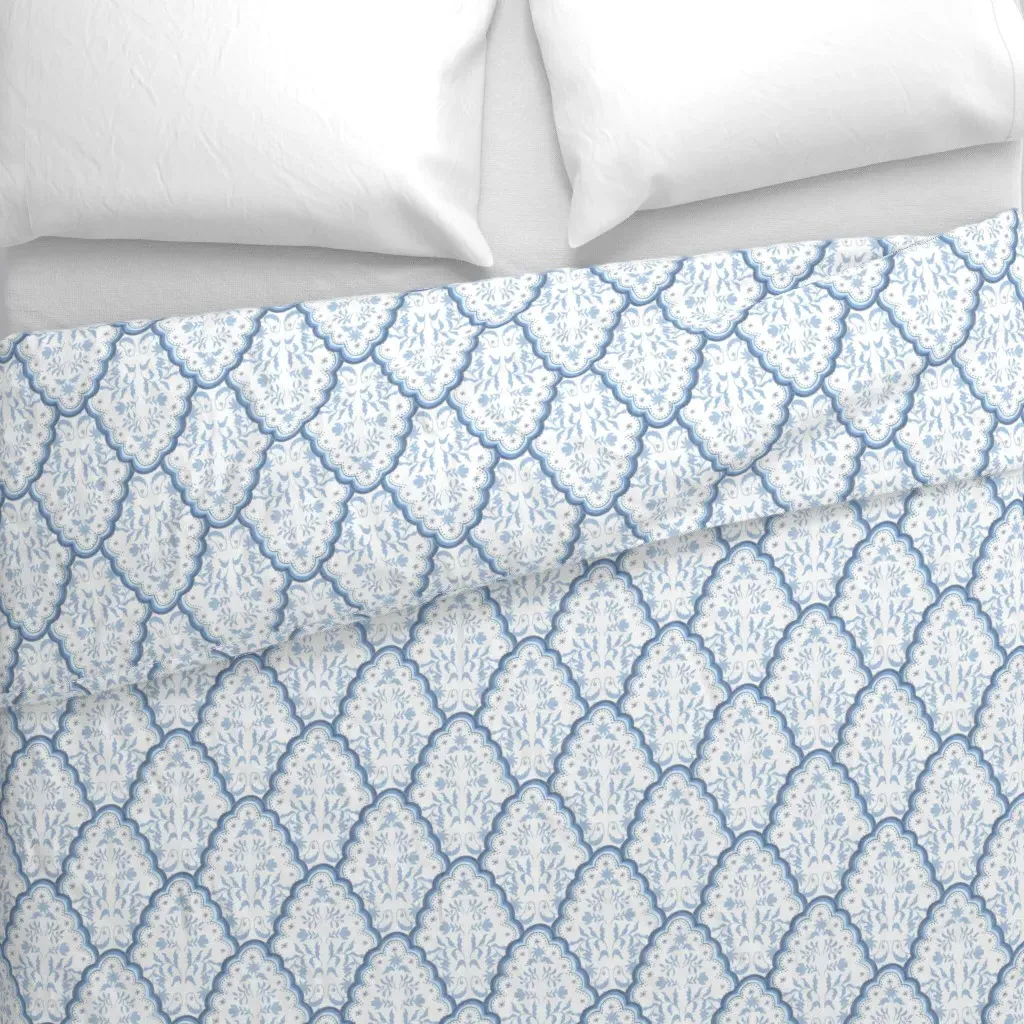 Softened Blues Medium Duvet Cover - Light Blue alternate view