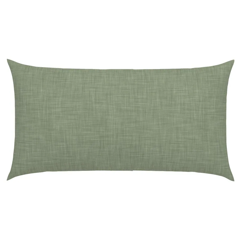 Solid Linen Texture King Pillow Sham - Sage Green product
