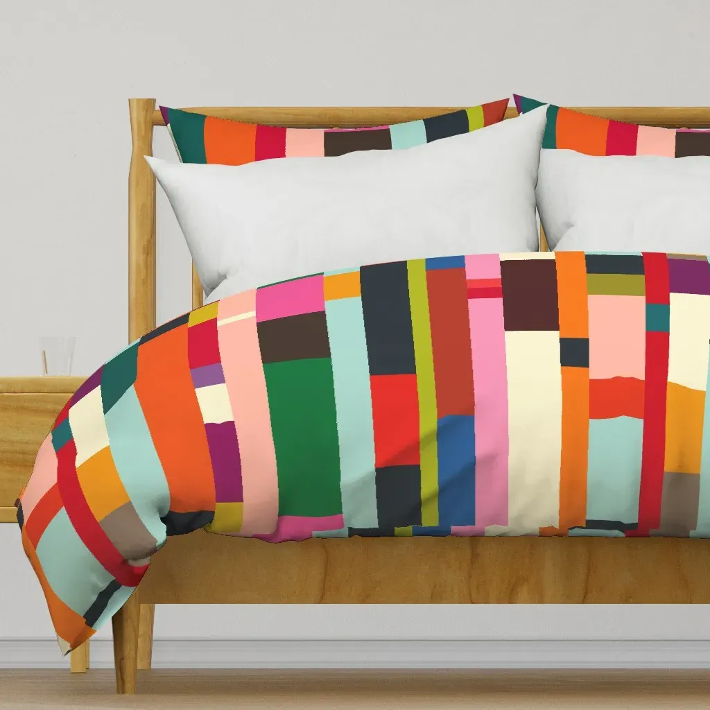 Solid Scraps Cheater Quilt Duvet Cover - Orange product