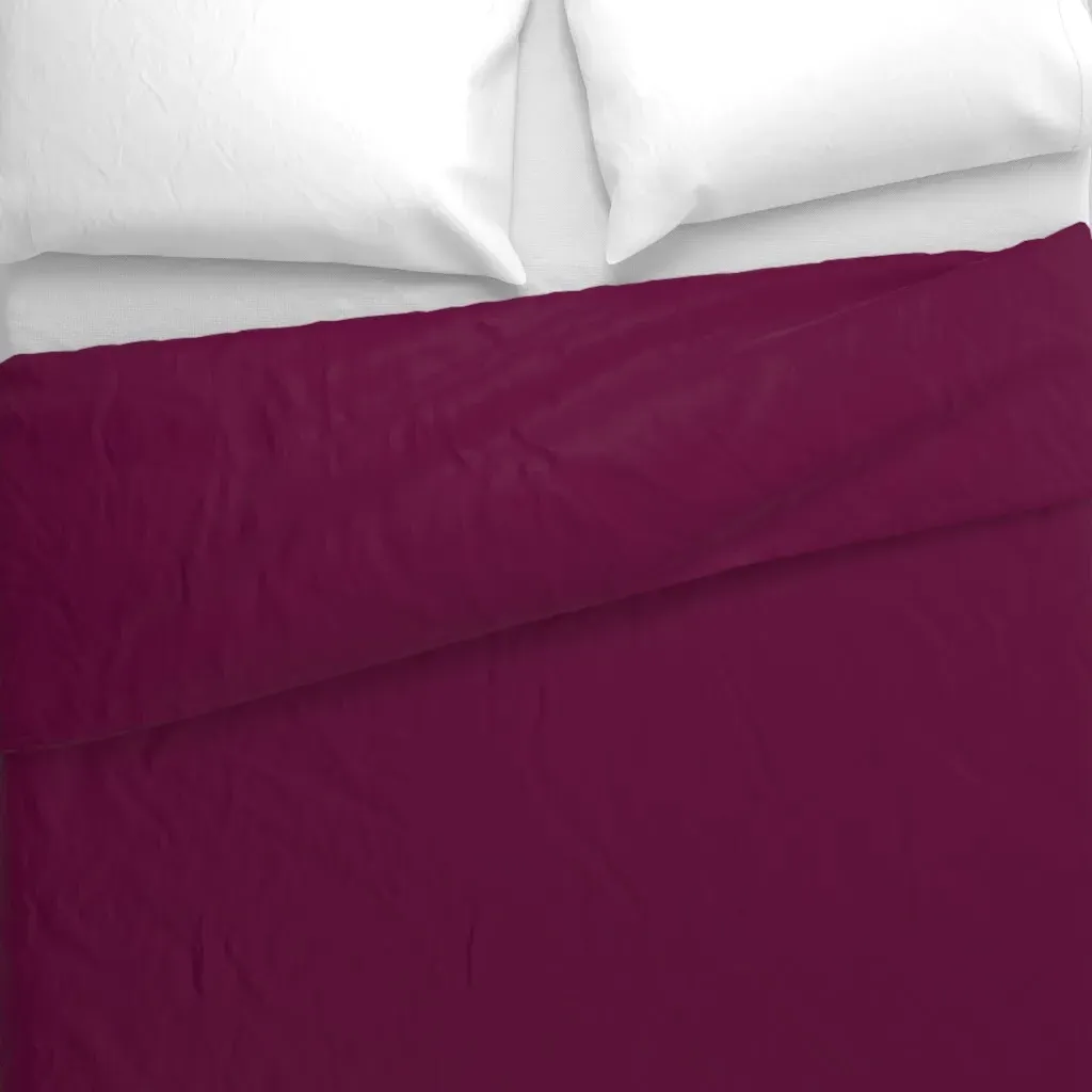 Solid Tyrian Purple Duvet Cover - Burgundy alternate view