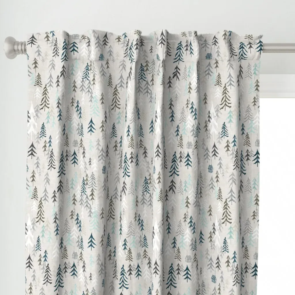 Solitude Earth Medium Curtain Panel - Off-White alternate view