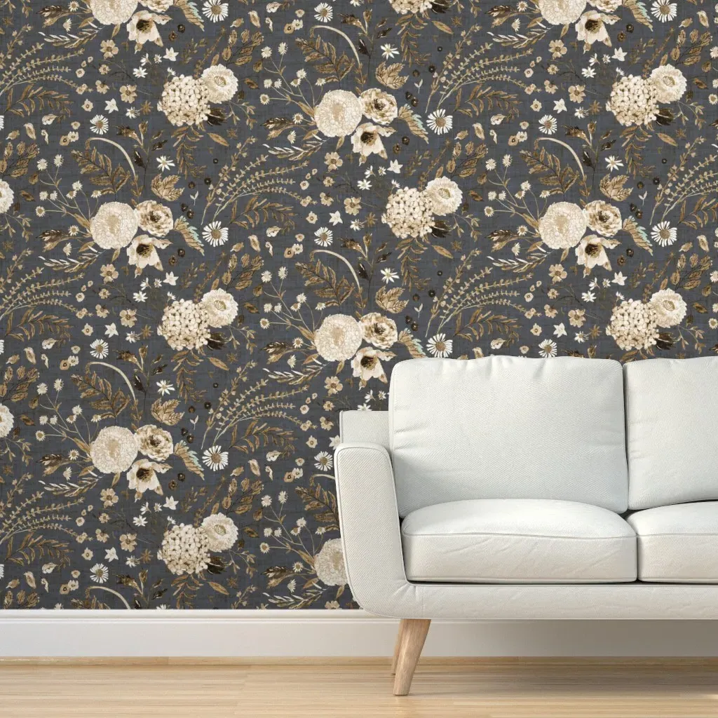 Sonetto Floral Peel and Stick Wallpaper - Brown product