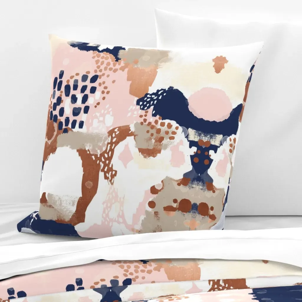 Sonia Abstract Euro Pillow Sham - Terracotta product