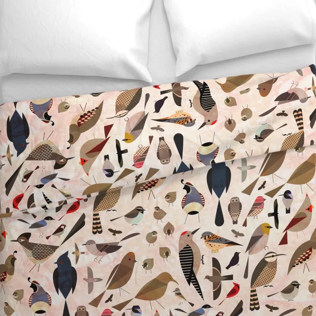 Sonoran Birds Duvet Cover - Beige alternate view