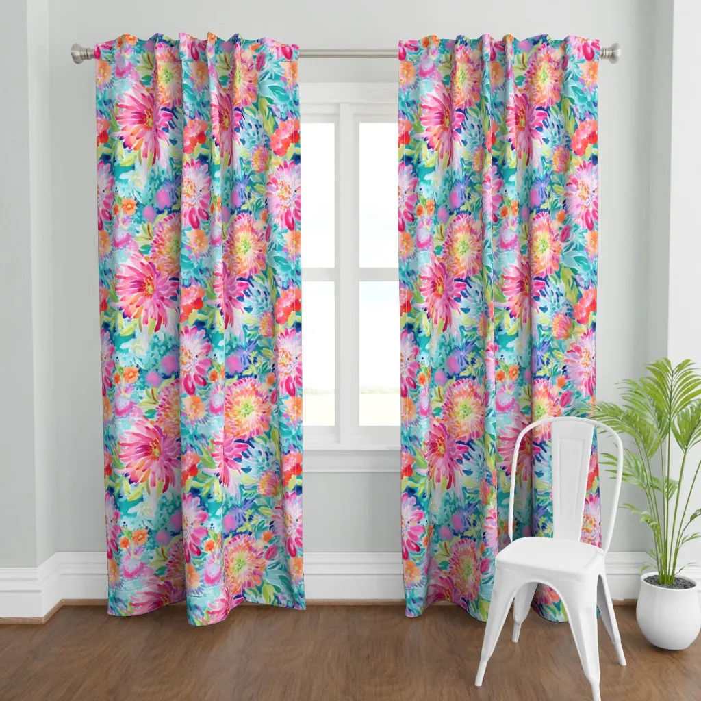 Sophia Preppy Summer Curtain Panel - Pink product