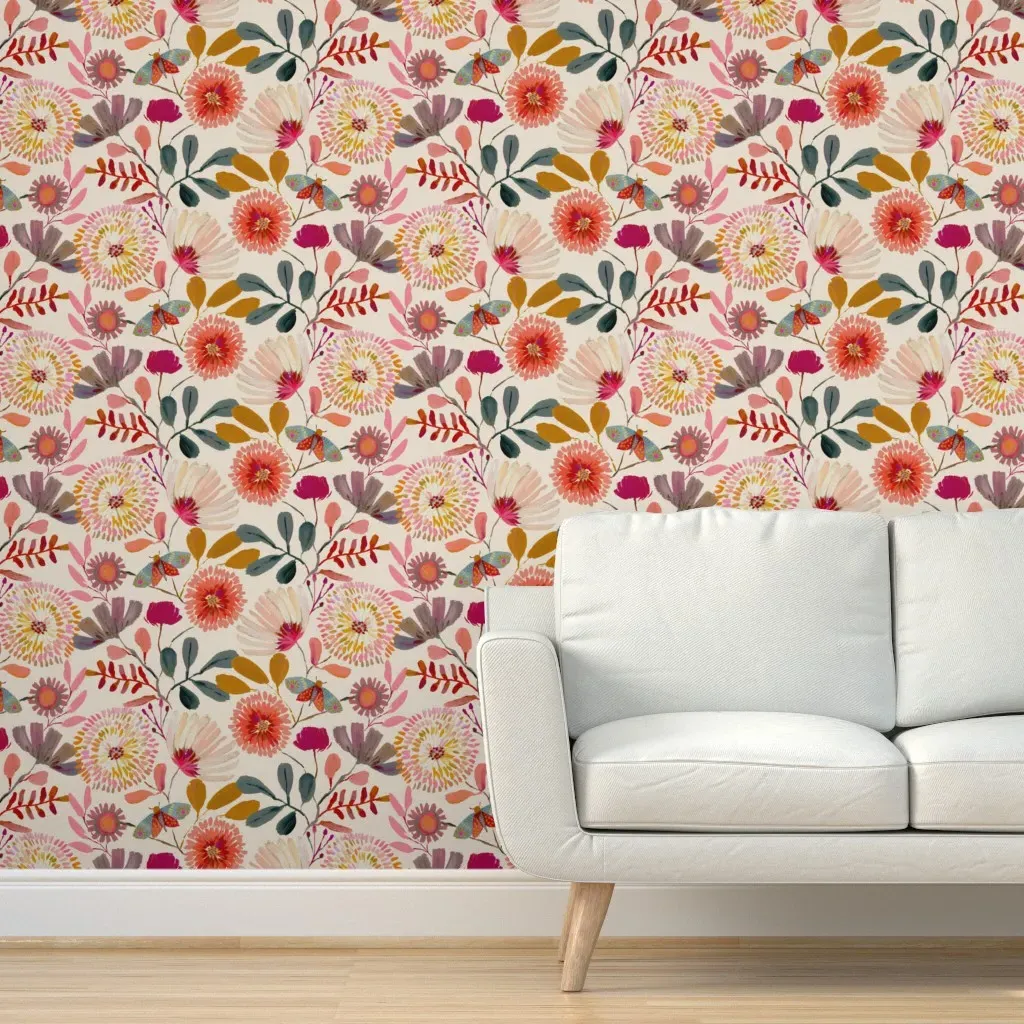Sophisticated Botanicals Peel and Stick Wallpaper - Ivory product