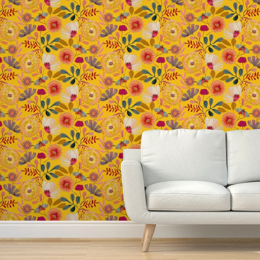 Sophisticated Botanicals Peel and Stick Wallpaper - Yellow product