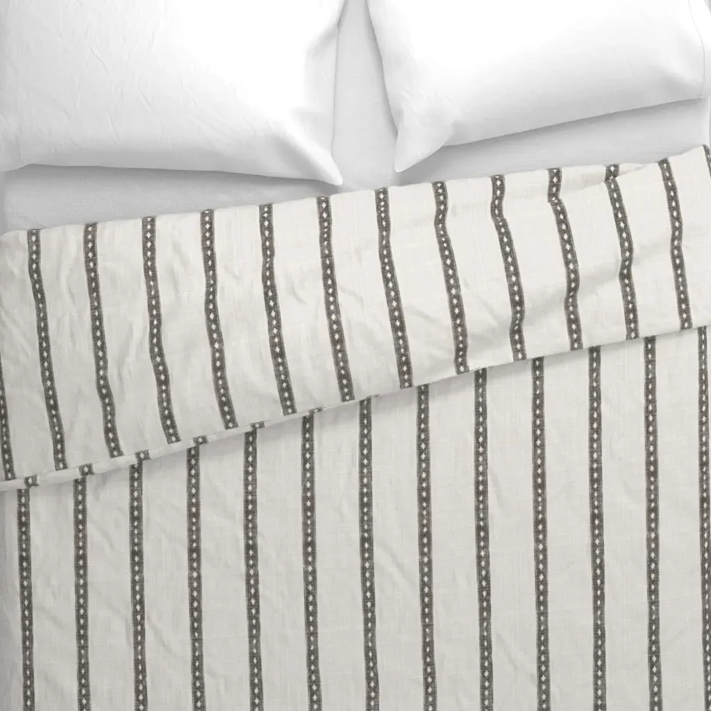Sophisticated Stripes Duvet Cover - Off-White alternate view