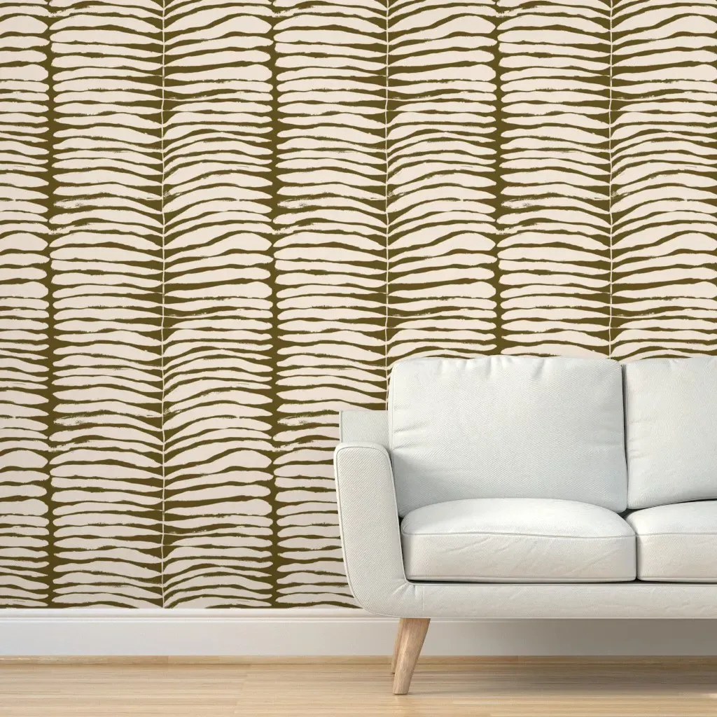 Soul Garden Alga Bosque Peel and Stick Wallpaper - Olive Green product