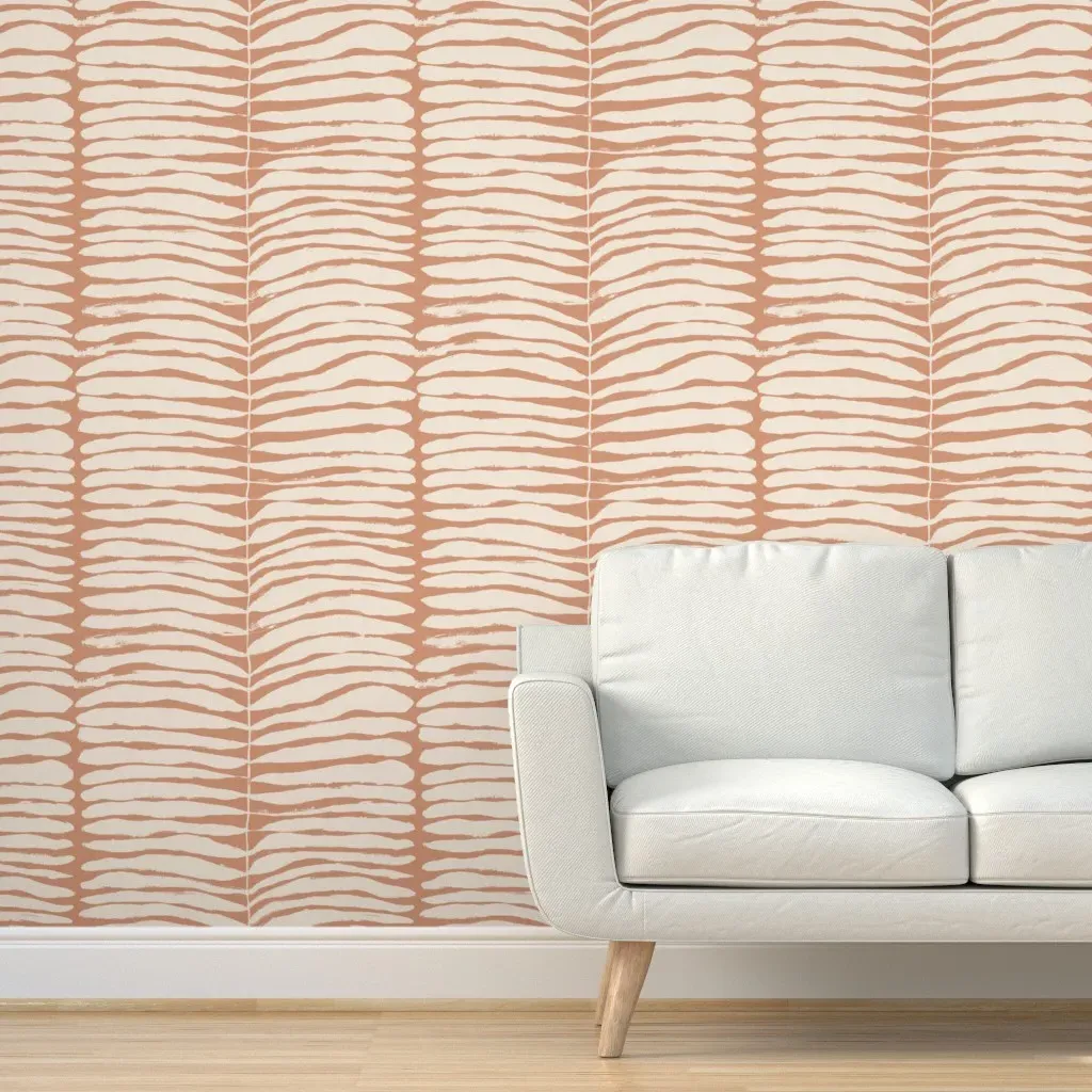 Soul Garden Alga Peel and Stick Wallpaper - Terracotta product