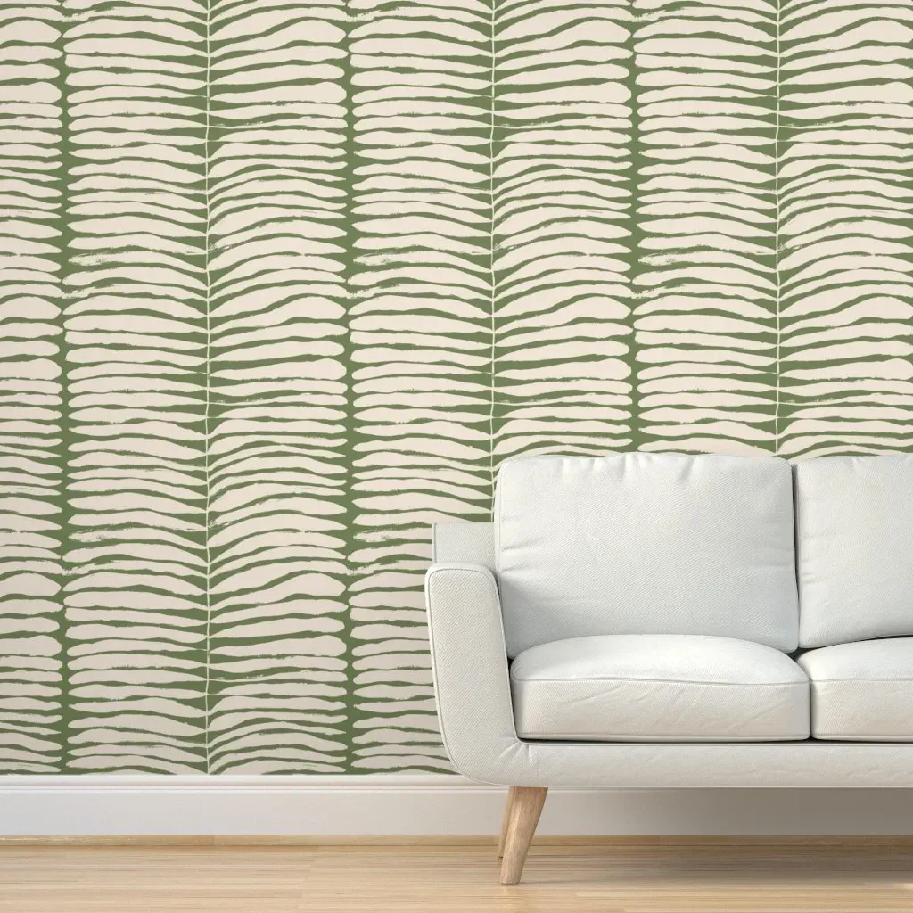 Soul Garden Alga Prado Peel and Stick Wallpaper - Gray, Green product