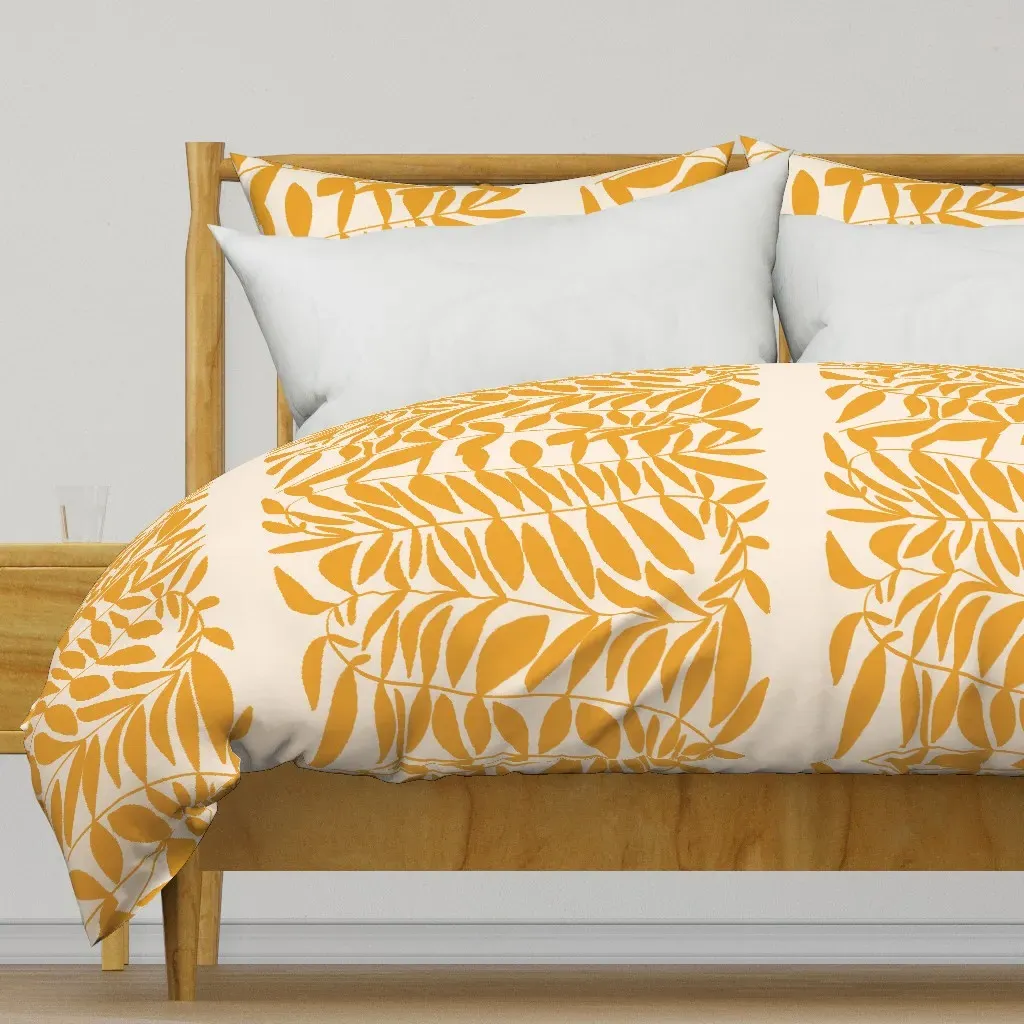 Soul Garden Zarcillo Sol Duvet Cover - Mustard Yellow product