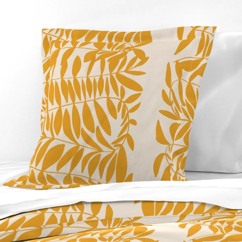 Soul Garden Zarcillo Sol Euro Pillow Sham - Mustard Yellow product