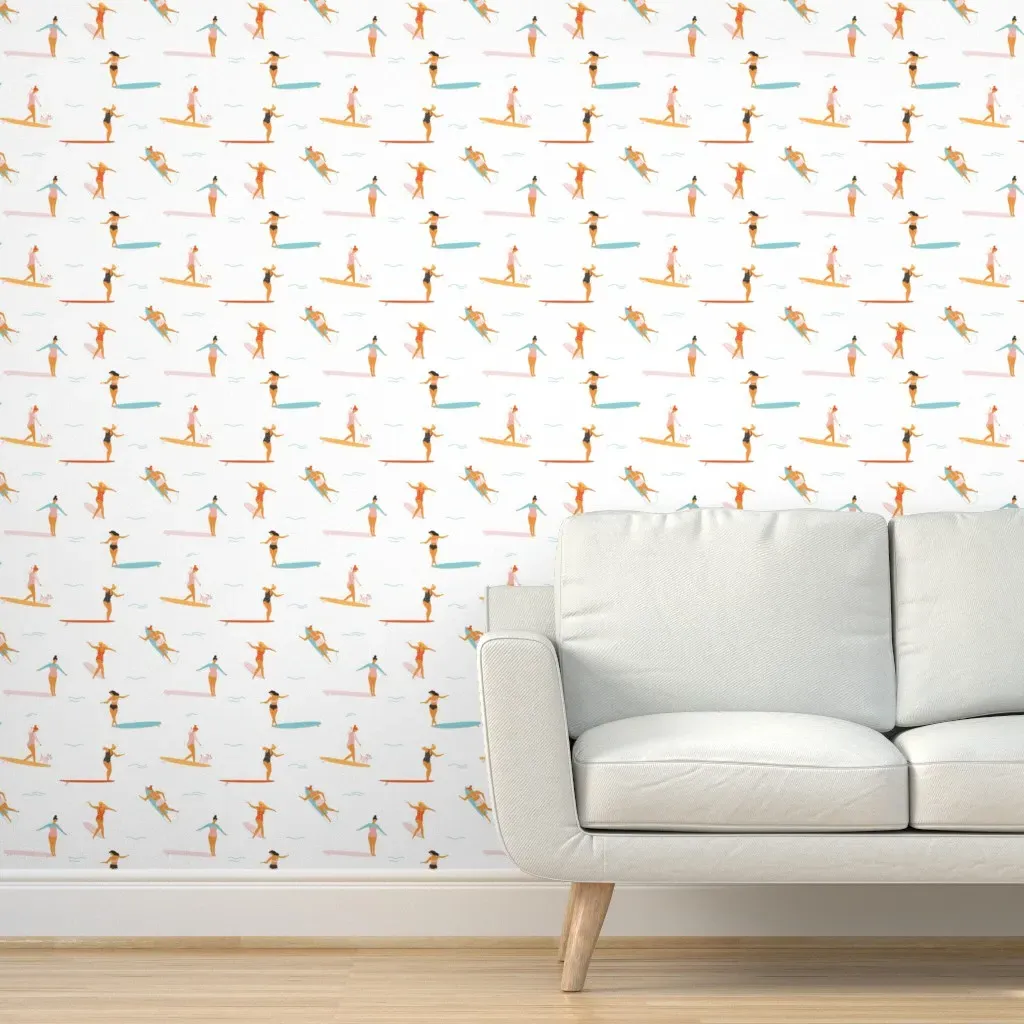Soul Surfers Peel and Stick Wallpaper - White product