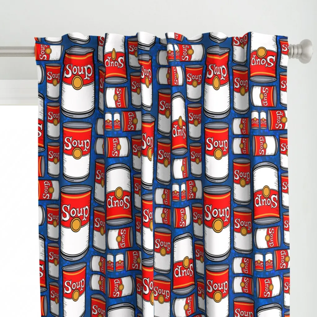 Soups Up Curtain Panel - Red alternate view