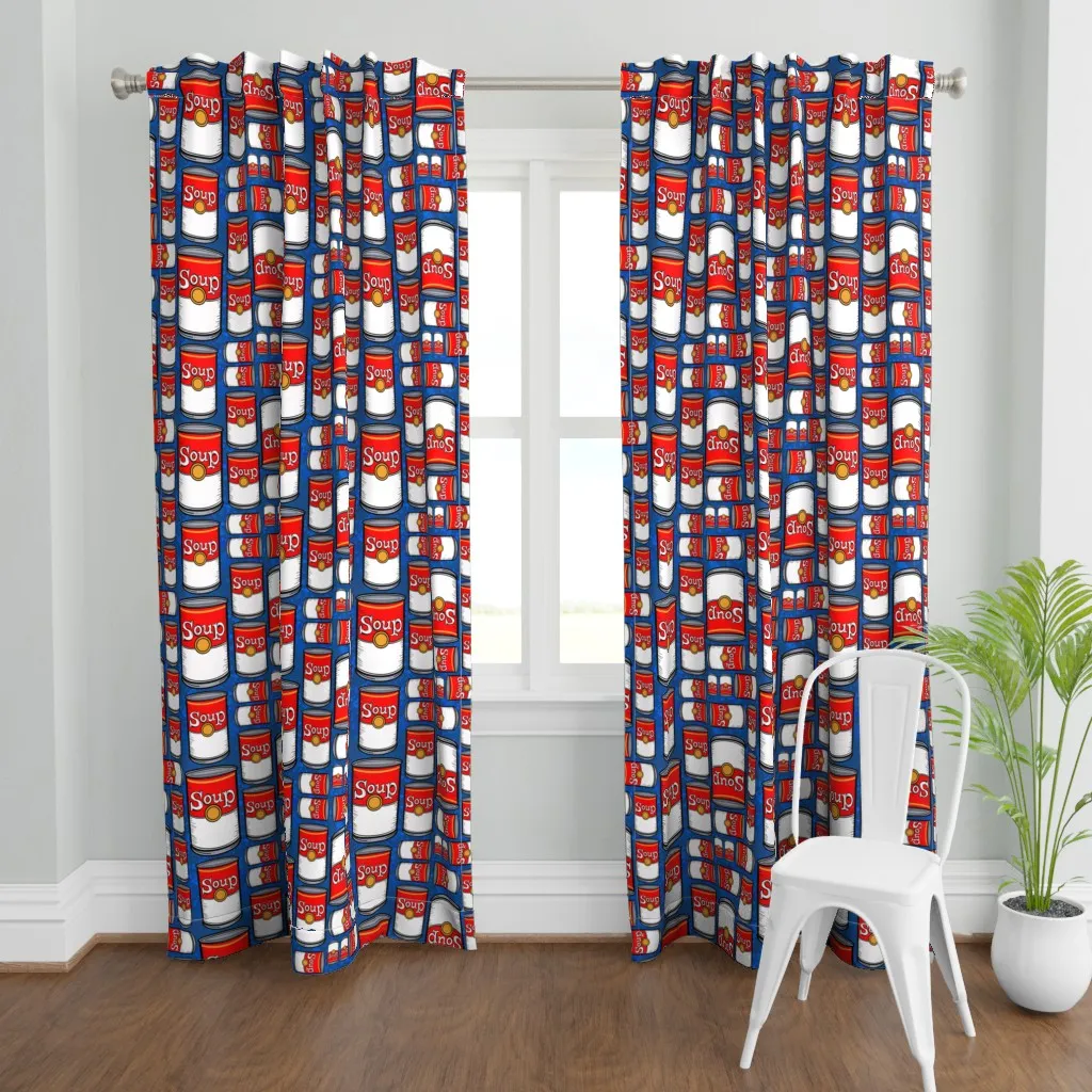Soups Up Curtain Panel - Red product