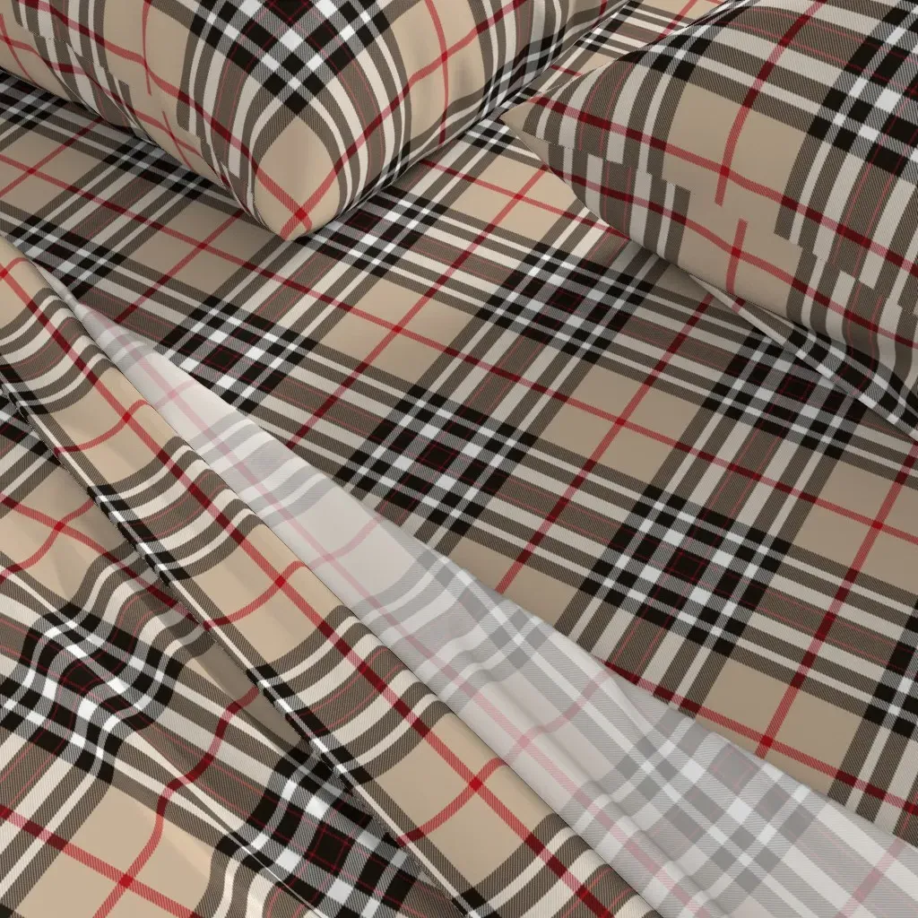 Southdown Tartan Twin Sheet Set - Beige alternate view