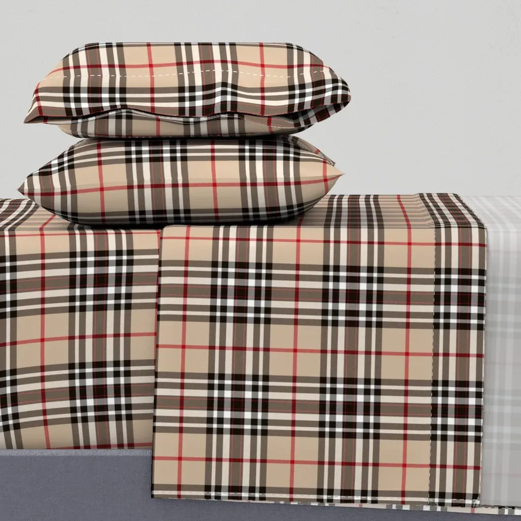 Southdown Tartan Twin Sheet Set - Beige product