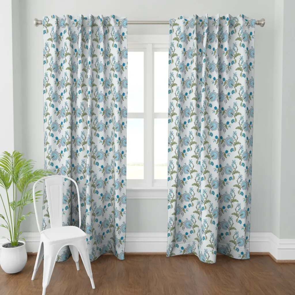 Southern Charm Misty Curtain Panel - Light Blue product