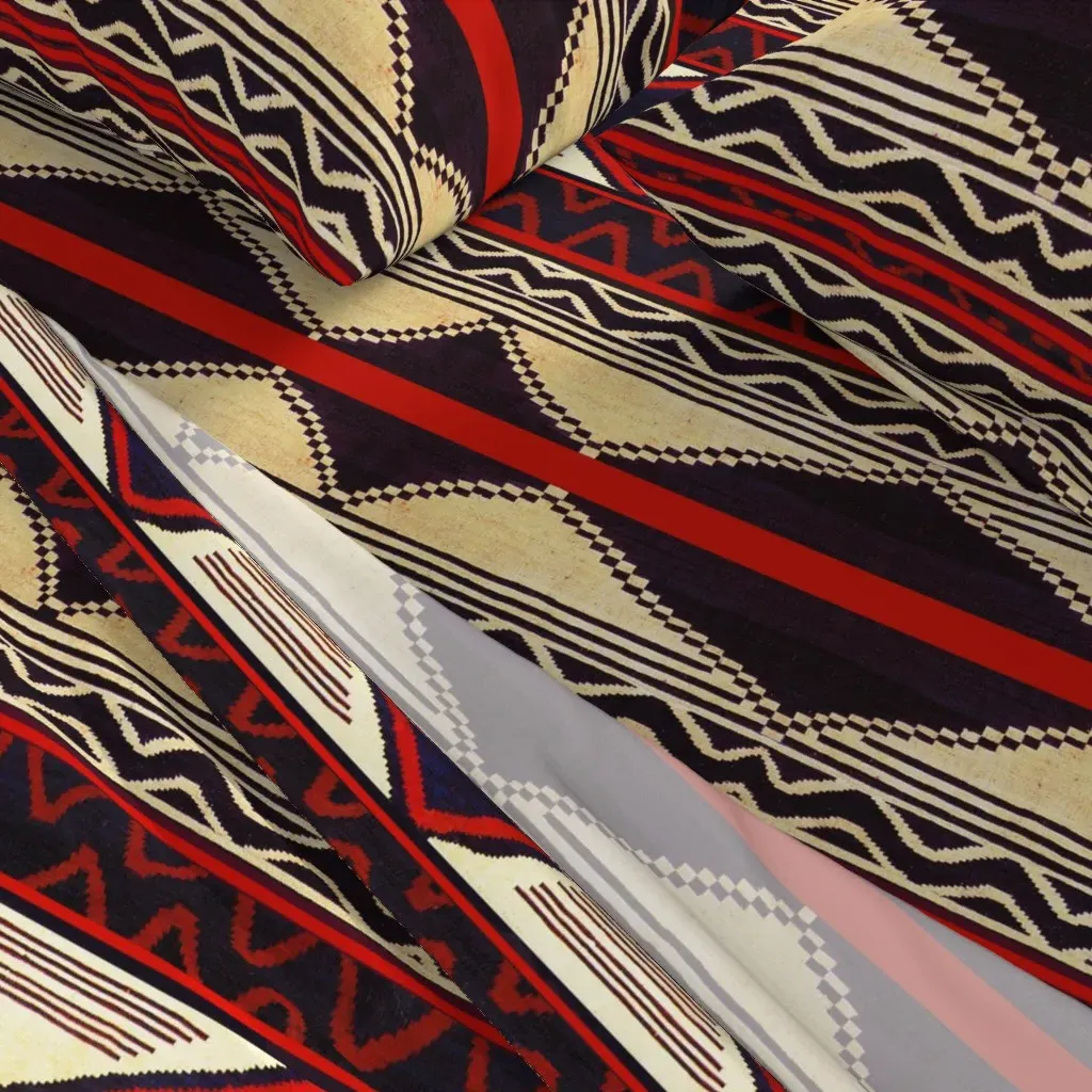 Southwest Folk Art Full Sheet Set - Dark Blue alternate view