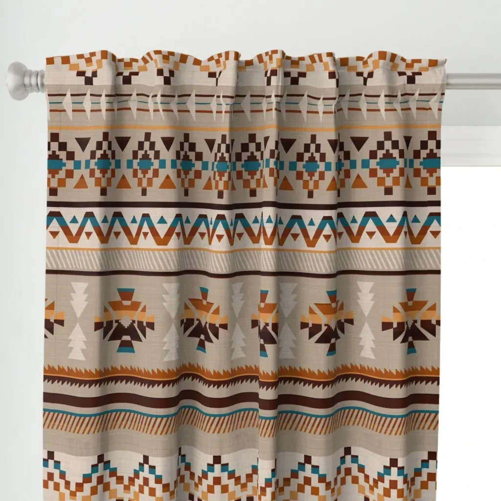Southwestern Curtain Panel - Beige alternate view