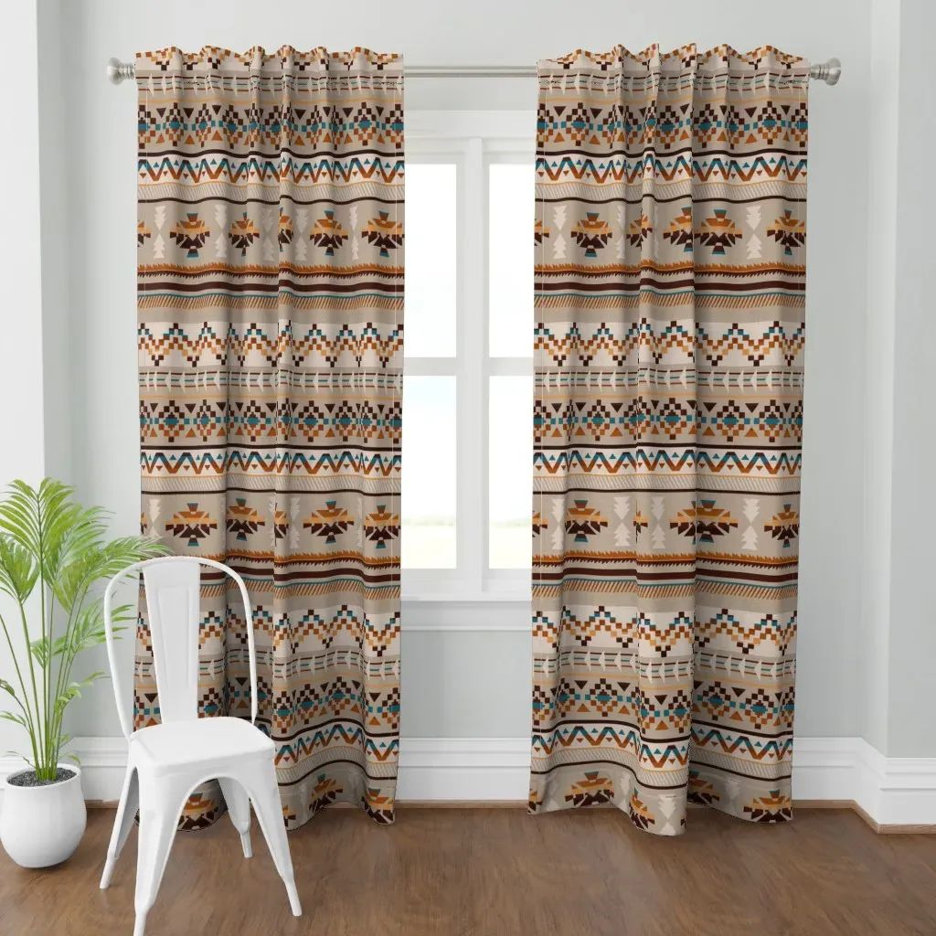 Southwestern Curtain Panel - Beige product