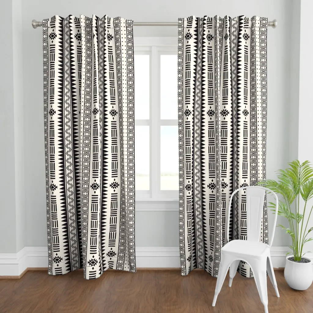 Southwestern Horizon Curtain Panel - Black product