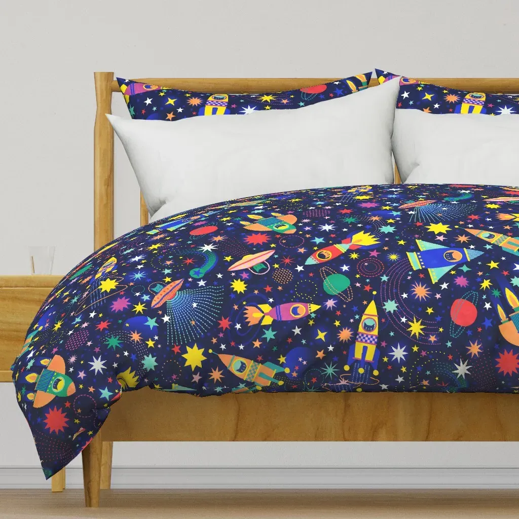 Space Adventure Large Duvet Cover - Dark Blue product